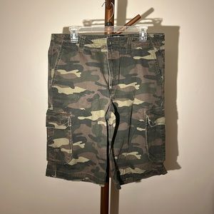 Camo cargo shorts